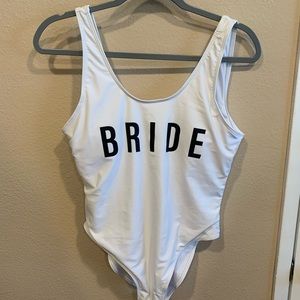 BRIDE White One Piece Swimsuit with Padding - Worn once - Size L/XL
